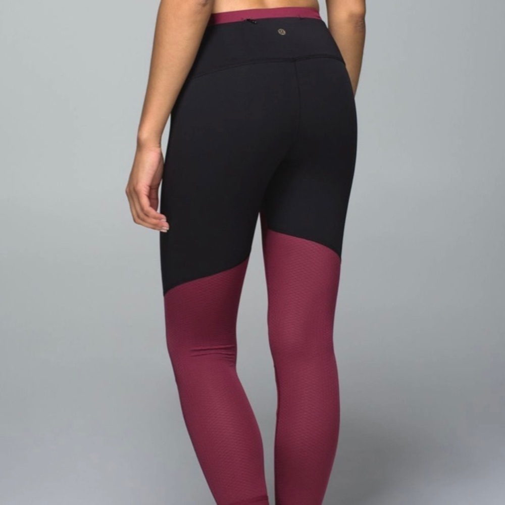 Lululemon All You Need Tight Leggings 
Dashing Purple / Black / Burgundy